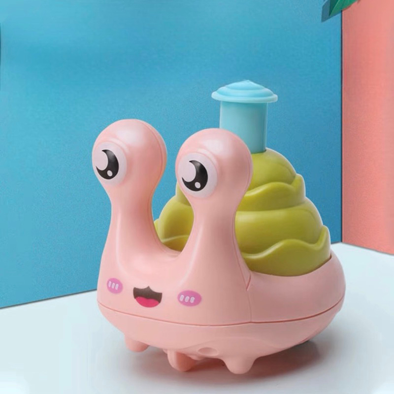 HAPPY Snail TOYS Mainan Siput Tarik Goyang - Mainan Edukasi anak Siput ditekan jalan happy Snail - Mainan Siput Berjalan - Toys Fidget Happy Snail Siput Berjalan