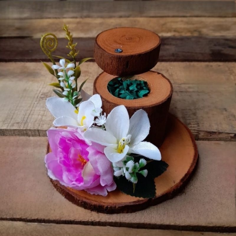 Ring Box Lamaran Tunangan | Tempat Cincin | Kotak Cincin | Box Cincin Rustic | Tempat Perhiasan