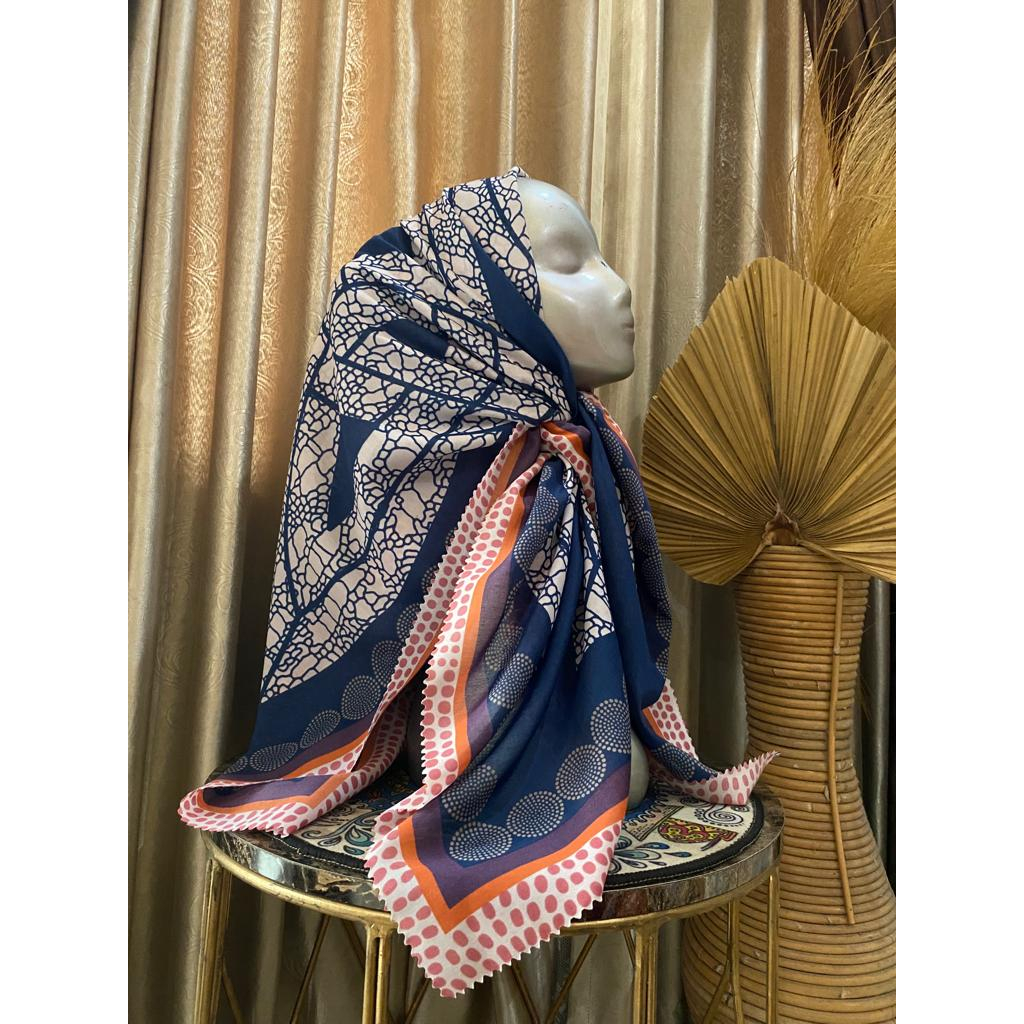 Segi Empat Motif Yurike Katun Voal Premium