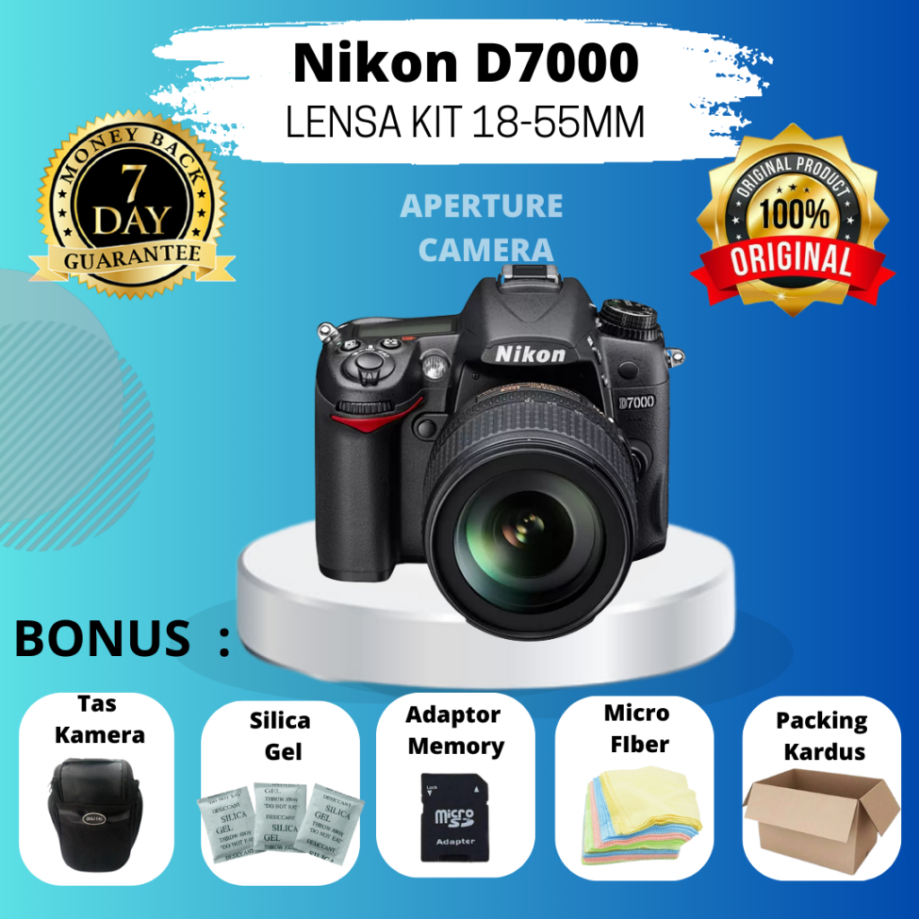KAMERA NIKON D7000 & LENSA KIT 18-55MM MURAHHH BANYAK BONUSS