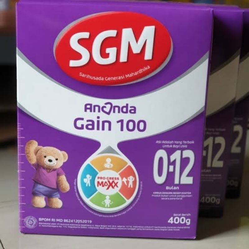 SGM Ananda Gain 100 0-12 Bulan Susu Bubuk 400 g

