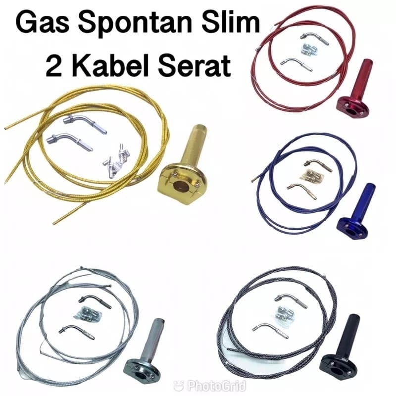 SELONGSONG GAS SPONTAN DOMIN0 FULL CNC + KABEL GAS SERAT KARBON UK 190CM 2PCS 190 CM 2 KABEL 2 PCS L
