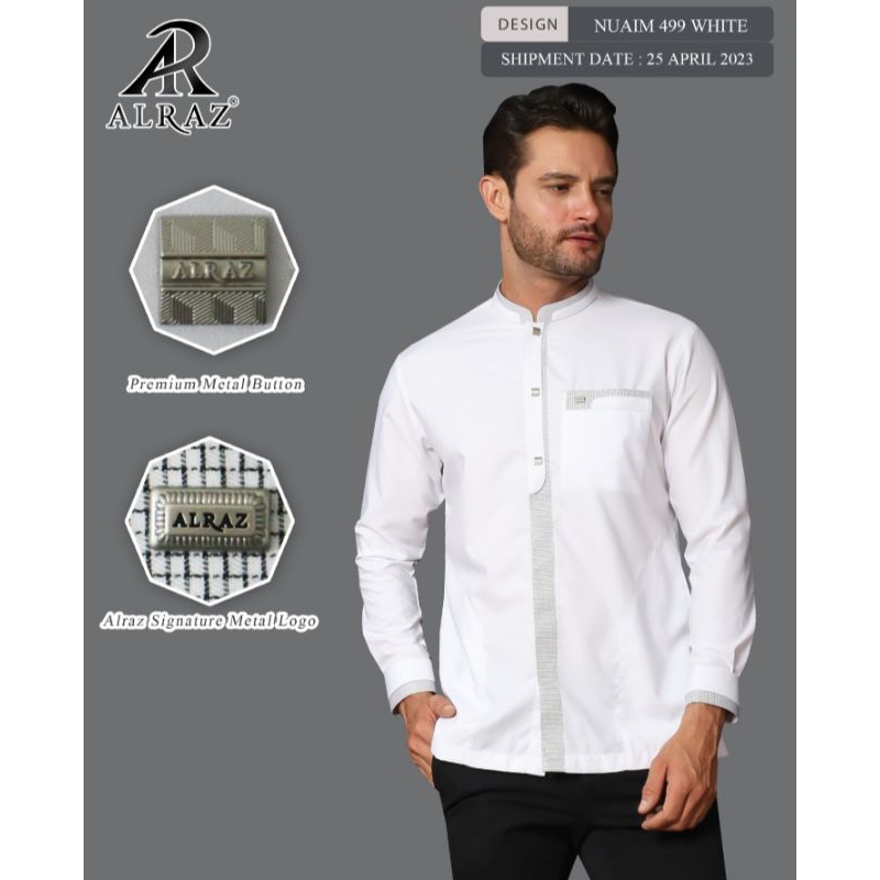 KOKO ALRAZ  WHITE | KOKO LENGAN PANJANG | BAJU MOSLIM TERBARU