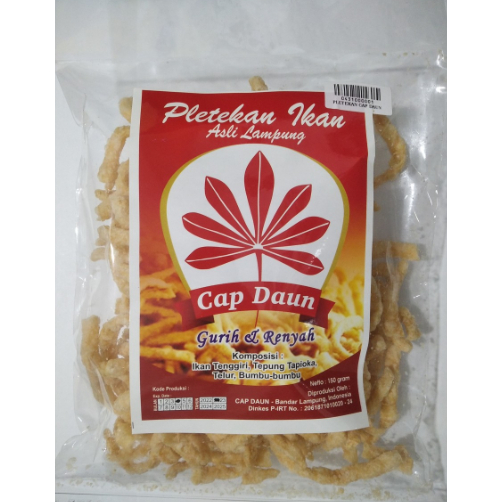 

Kerupuk Pletekan Ikan Tenggiri Cap Daun 150 gram