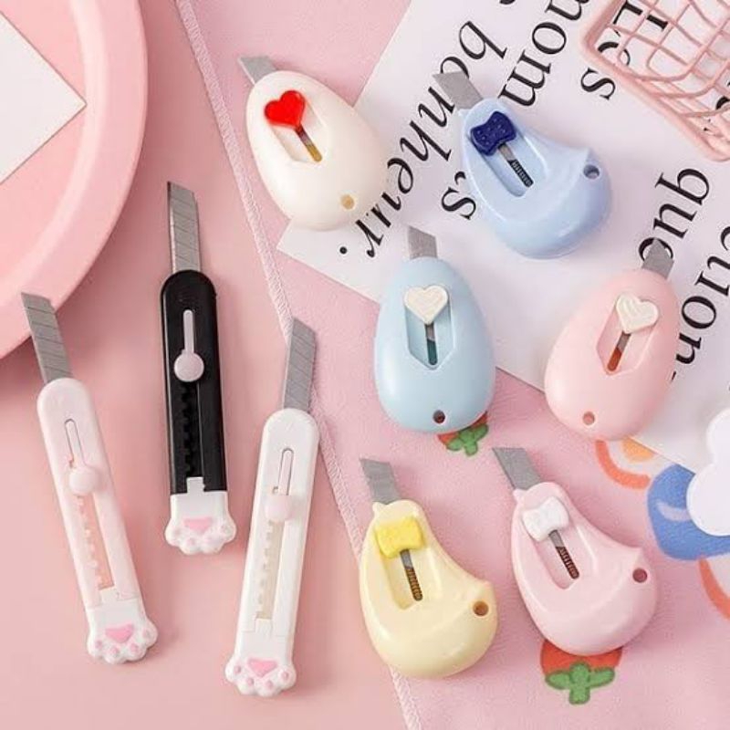 

Mini Cutter Aesthetic pisau cutter pisau pembuka packing pisau pemotong lucu pisau pemotong kertas pisau ukuran kecil