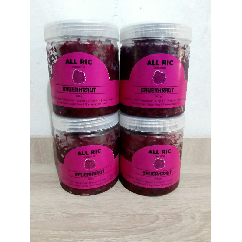 

sauerkraut organic siap makan/no sugar/no gluten/raw/no vinegar/homemade 500gr