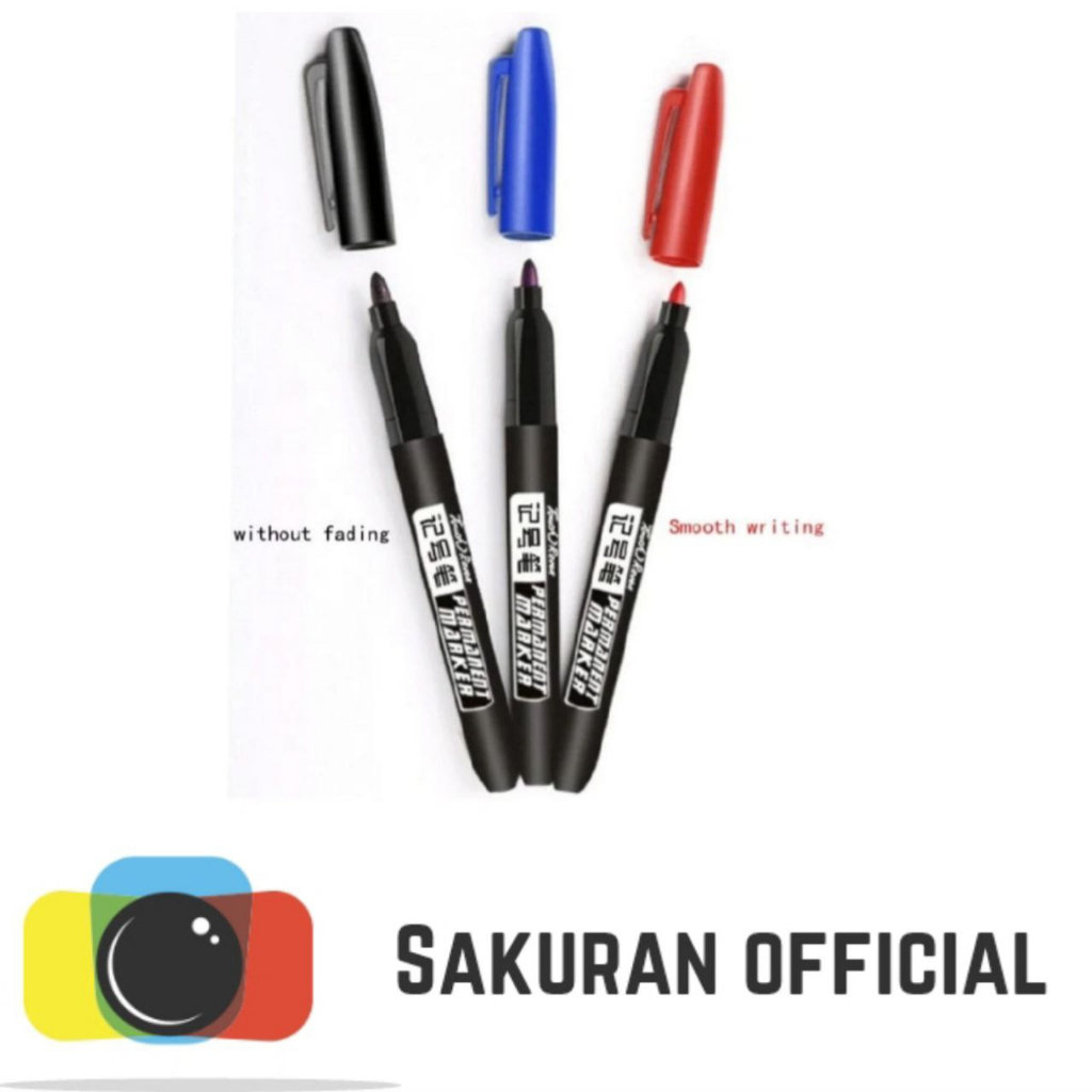 

spidol marker papan tulis permanen tidak bisa di hapus ATK satuan warna hitam