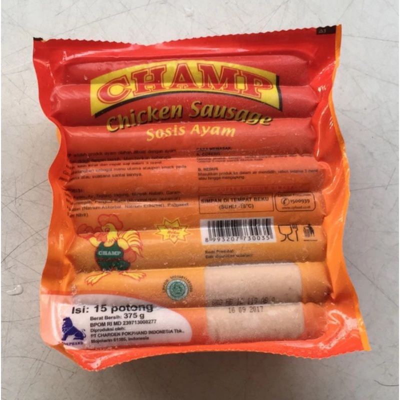 

Sosis Champ 375gr khusus grab/gojek