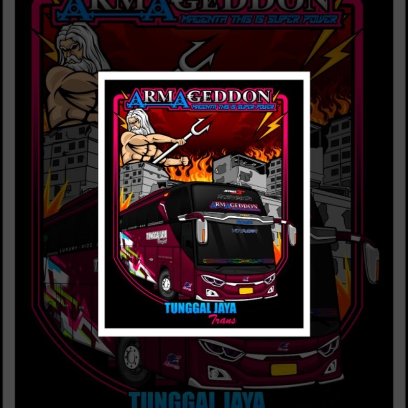 

(free sticker)CETAK STICKER BUSMANIA 5 PCS TUNGGAL JAYA ARMAGEDDON HOLOGRAM TERMURAH