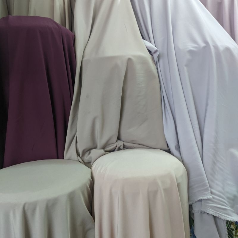 Kain Esmic Stretch/Bahan Kemeja/Bahan mukena-COD ( Harga Per 1/2 Meter