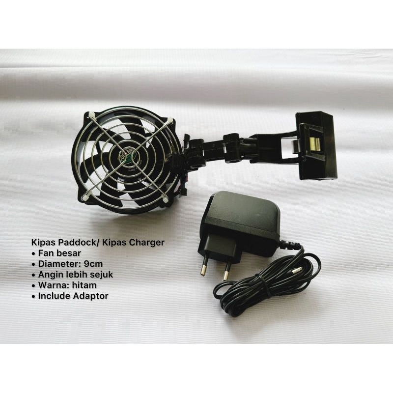 KIPAS PADDOCK TAMIYA, KIPAS CHARGER, KIPAS MULTI FUNGSI 9CM