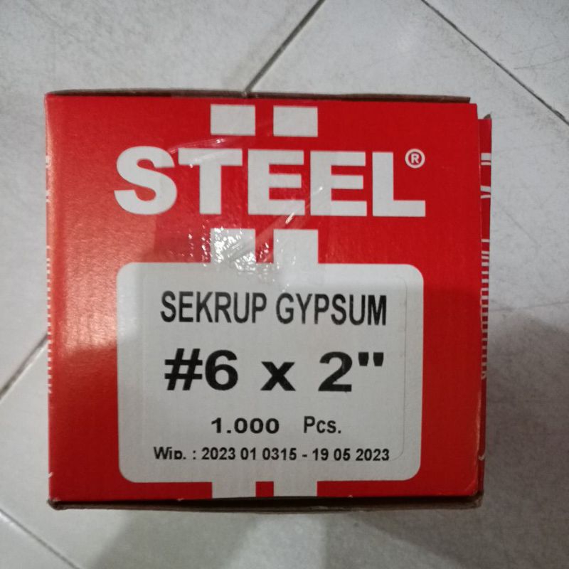 sekrup gypsum gipsum steel 2" 5cm isi 1000pcs