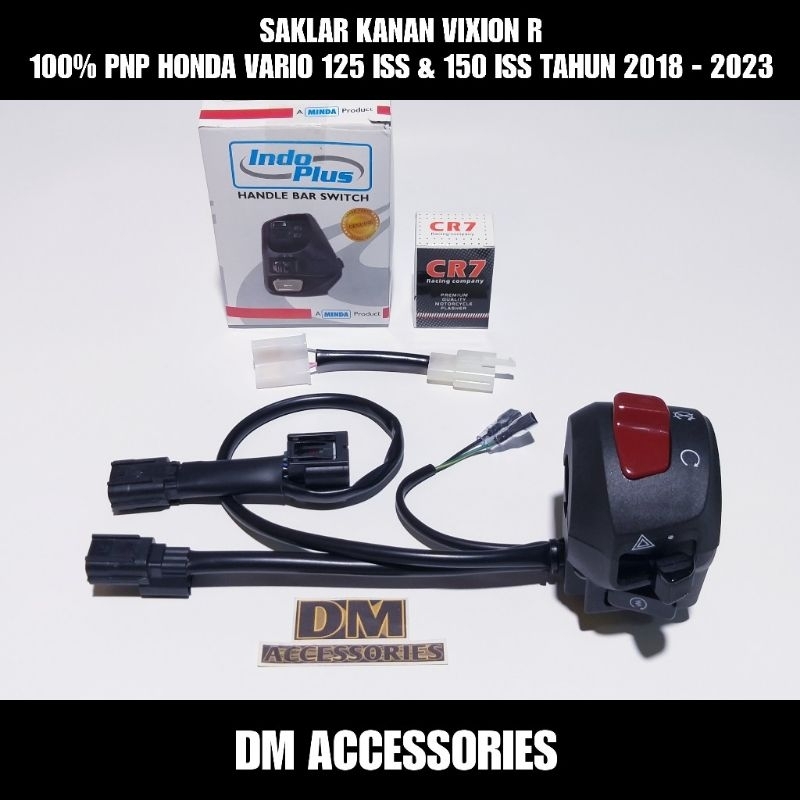 SAKLAR KANAN HAZARD VIXION R ORIGINAL MINDA 100% PNP VARIO 125 & 150 TAHUN 2018 - 2024