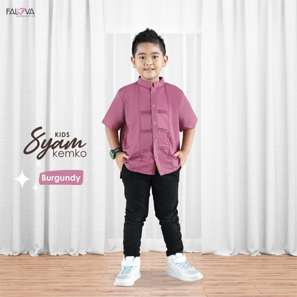 Syam Kids by FALOVA/Atasan Anak Laki-laki/Kemeja anak/Kemko Anak/Koko Anak