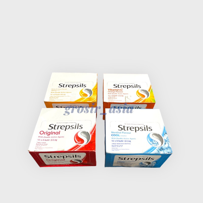 Strepsils 1 Box Isi 12 Bungkus