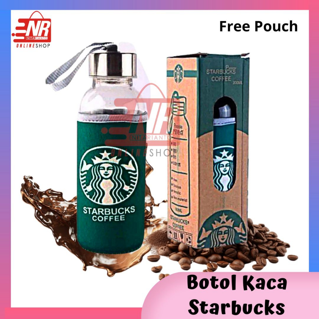 Botol Starbuck / Botol Kaca Starbucks / Botol Tumblr Starbucks / Botol Starbuck / Botol Kaca Tahan P