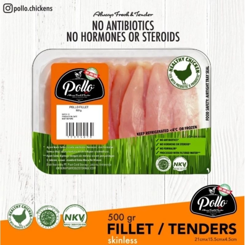

Filet Dada tenderloin ayam Probiotik Pollo - 500gram