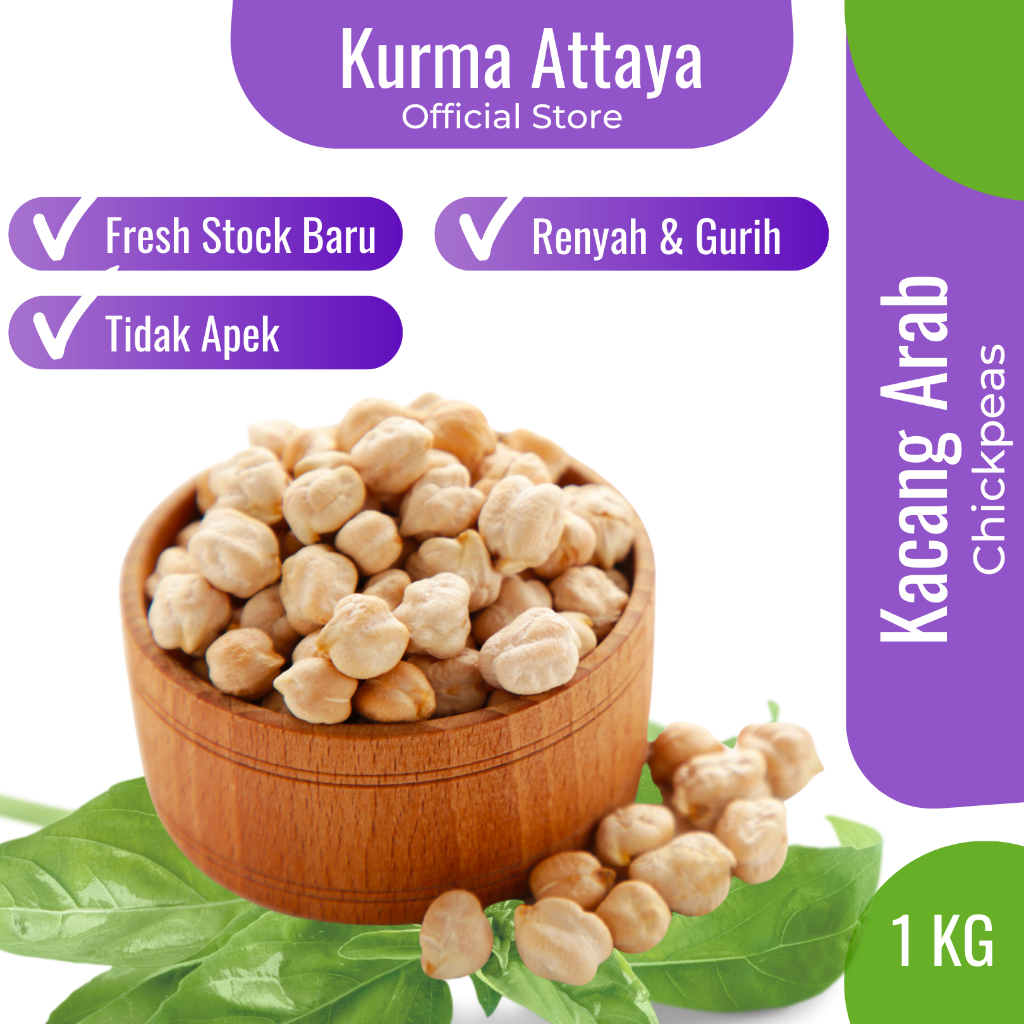 

kacang arab 1kg / kacang keju / Humus / Chickpea oleh oleh haji umroh