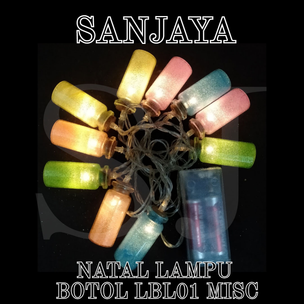 Lampu Tumbler Natal Model Botol / Lampu Hias Natal Led / Aksesoris Dekorasi Hiasan Natal / Natal Lam