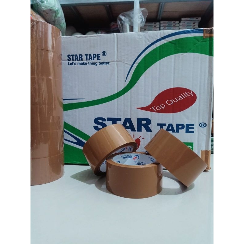 

STAR TAPE LAKBAN/ISOLASI/SELOTIP COKLAT COKELAT 80Y