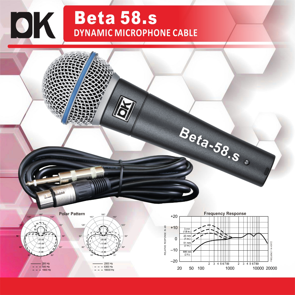 Mic Kabel Beta 58.s DK microphone DK Beta-58