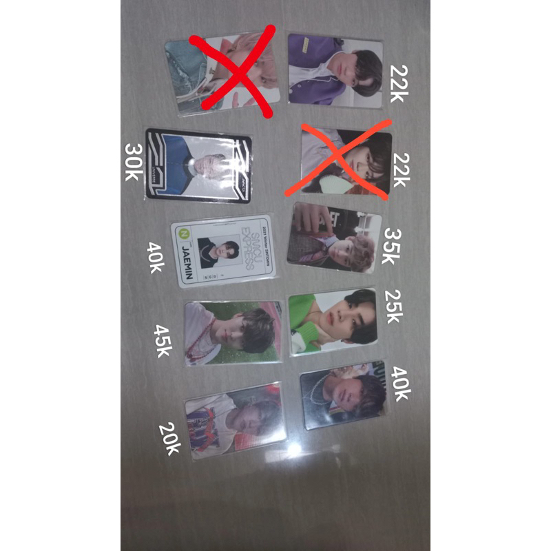 wts want to sell pc photocard nct dream wayv chenle uc beatbox haechan jaemin xiaojun hello keycard 