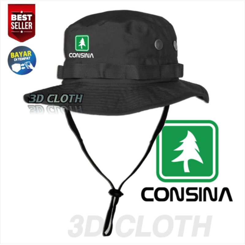 Topi Rimba CONSINA/Topi Gunung Outdoor Adventure Camping/Topi Hiking Bucket Pria Wanita Lokal Brand 