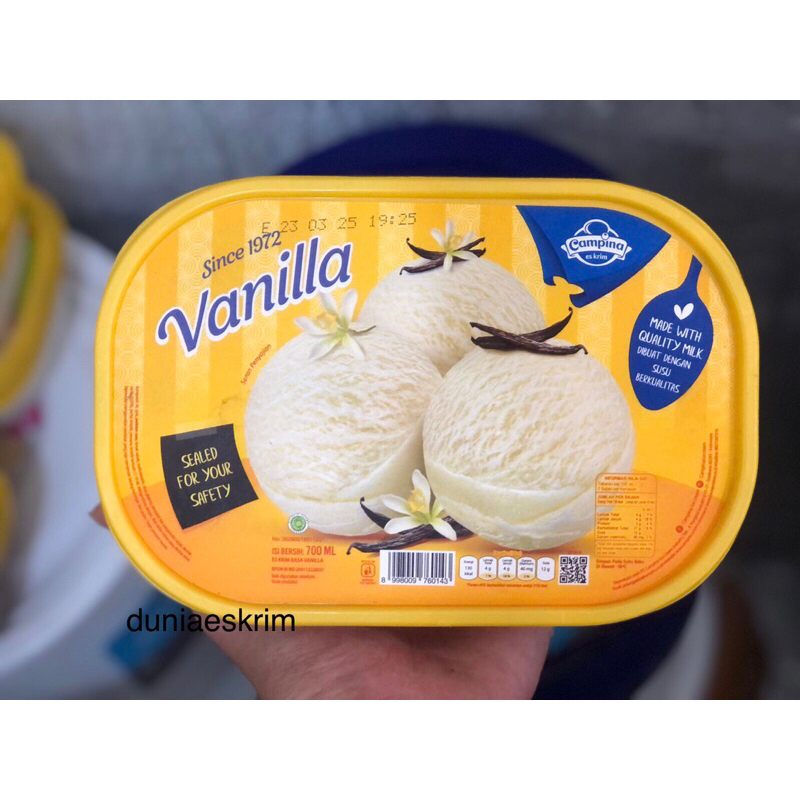 

Ice Cream Campina 700ml - Vanilla / Es Krim Campina