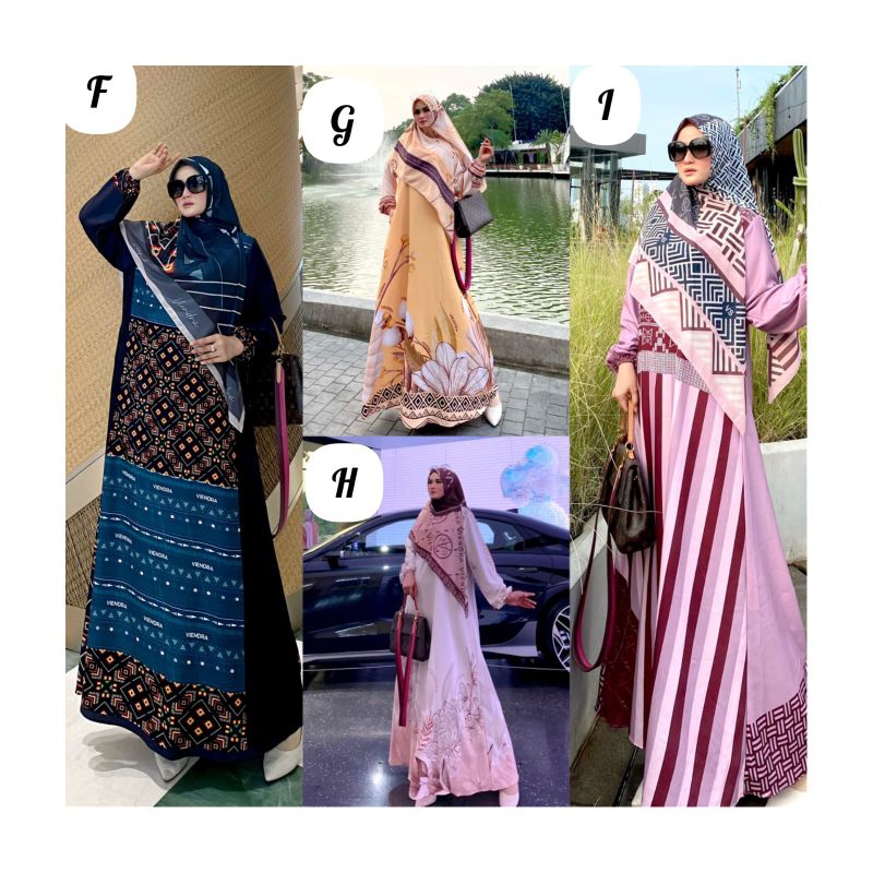 (BISA COD) Syafa Dress + hijab by Viendra Syari Original