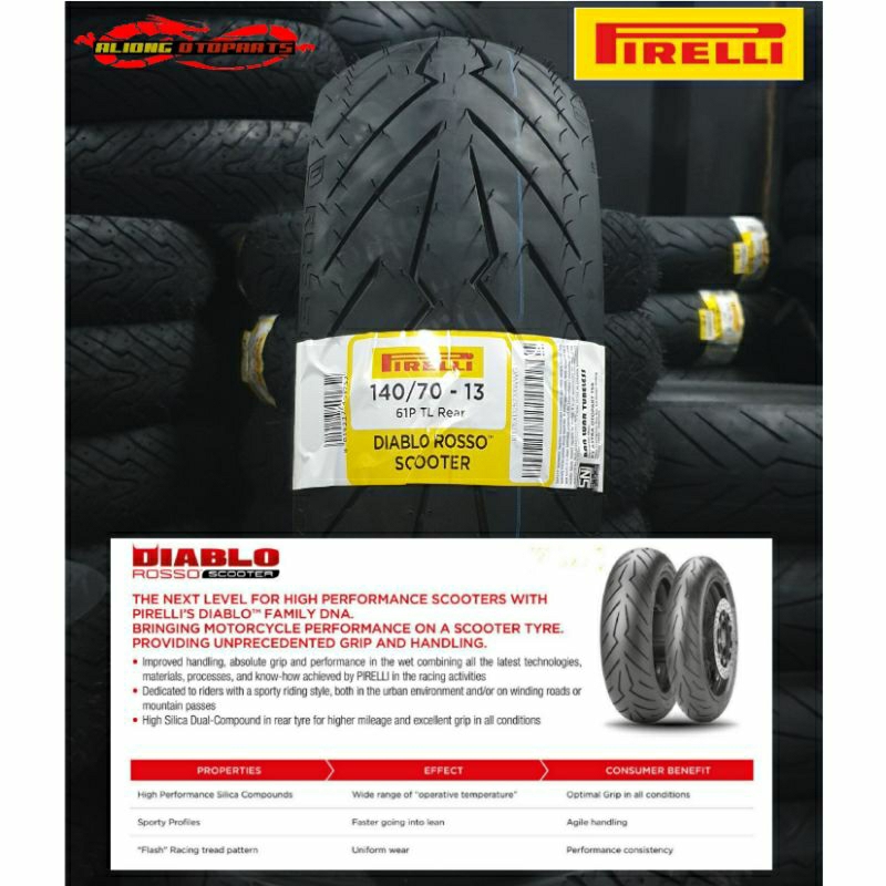 pirelli diablo rosso scooter 140/70-13