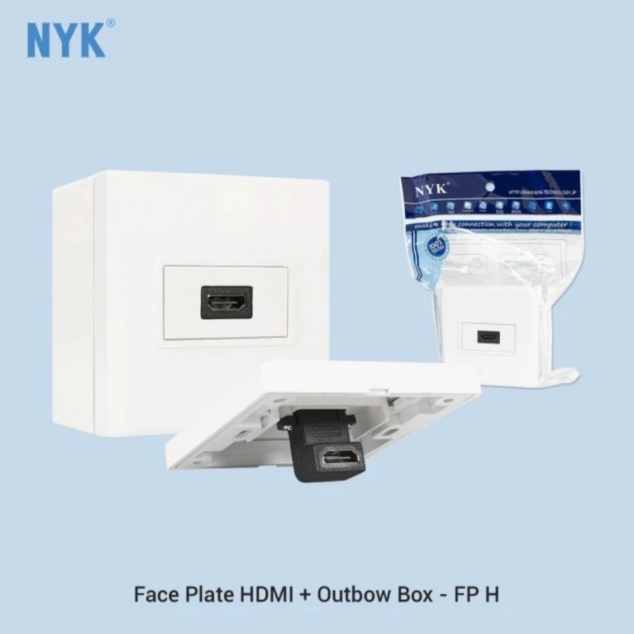 Face plate outbow Hdtv nyk 1 port single FHD 1080p - Faceplate hdtv out bow box