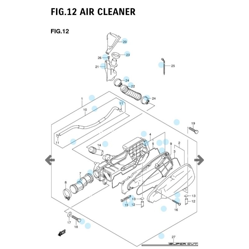 [09160-06153, 01547-0625A] Washer qty 1 pc, baut BOLT AIR CLEANER qty 2 pcs  - skywave