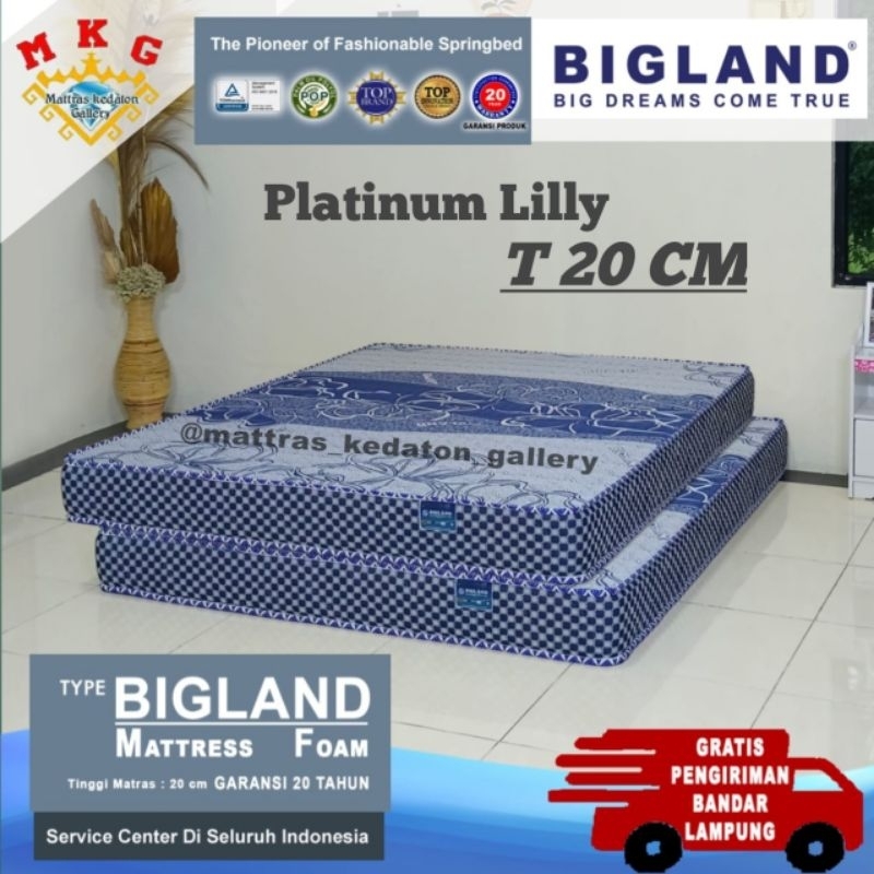 Kasur Busa Bigland platinum lilly tinggi 20 Cm bergaransi 20 tahun -  kasur busa bigland springbed f