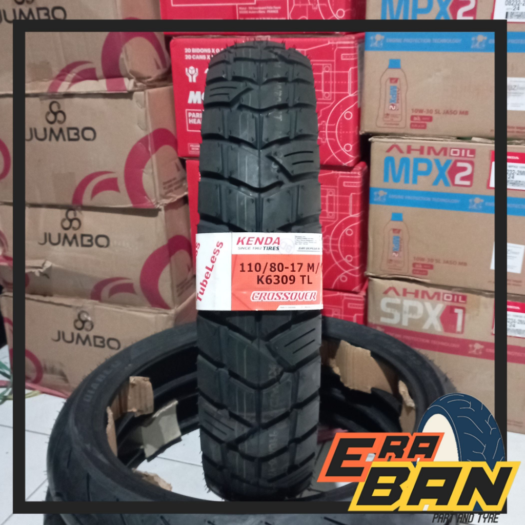 BAN LUAR KENDA K6309 110 80 RING 17 TUBELESS