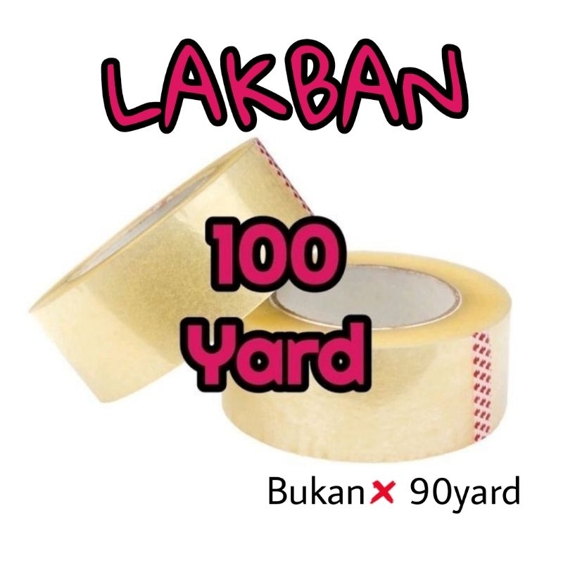 

[ASLI 100 YARD‼️NO NIPU NIPU] Lakban Bening 2 inch 100 yard setara daimaru murah bening asli 100 yard