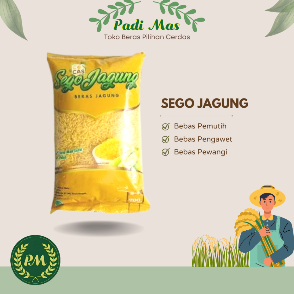 

Beras Jagung / Sego Jagung Gita Food / Beras Sehat Beras Diet