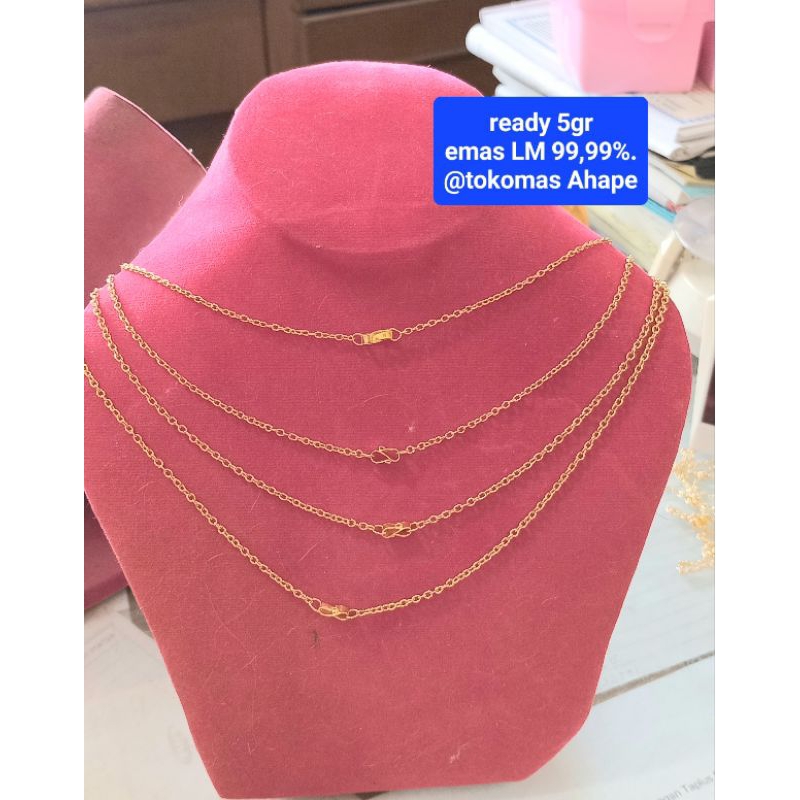 Kalung Nory Emas asli 24K kadar 99,99%.