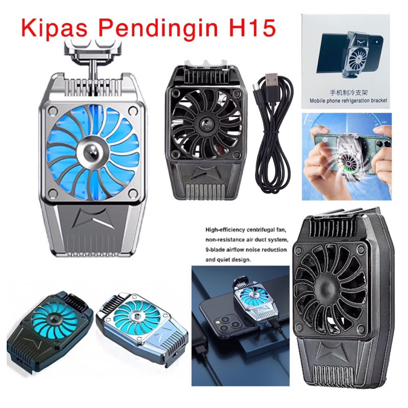Cooling Fan Pad Cooler Kipas Alat Pendingin Radiator Hp Gaming Game H15