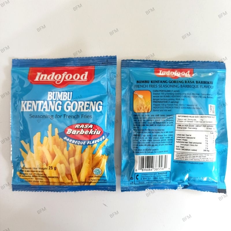 

Indofood Bumbu Kentang Goreng BBQ 25 Gr