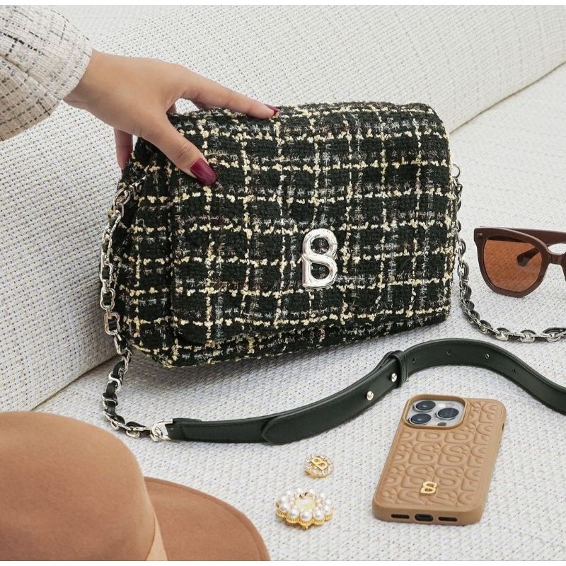 Tweed Zoey Bag Buttonscarves