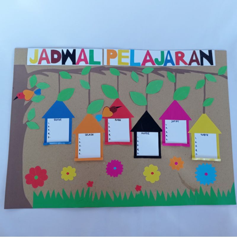 Jadwal Pelajaran Aesthetic Besar Dinding Sekolah