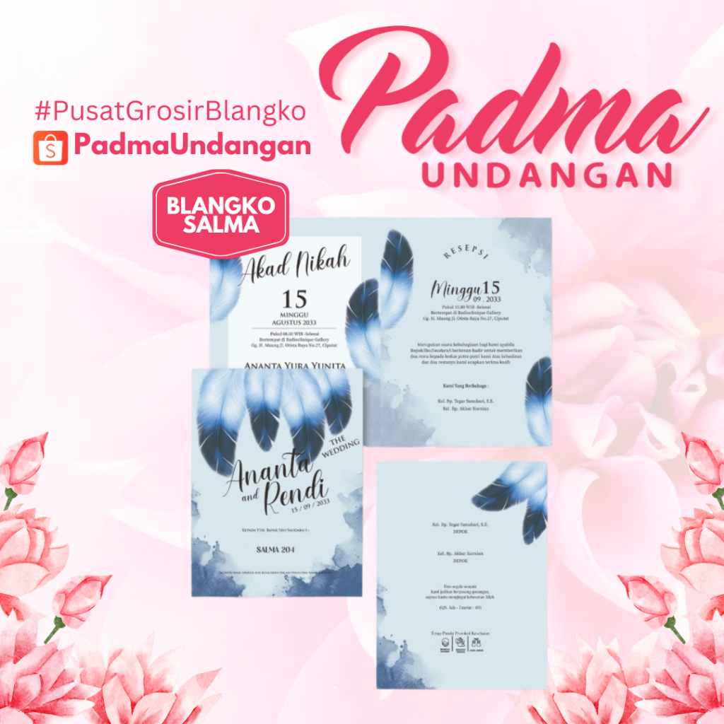 Blangko Undangan Salma 204 | Padma Undangan