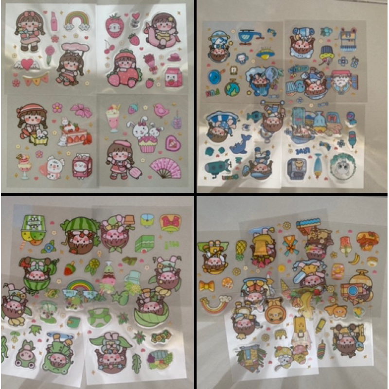 

Stiker | sticker karakter cewe warna warni