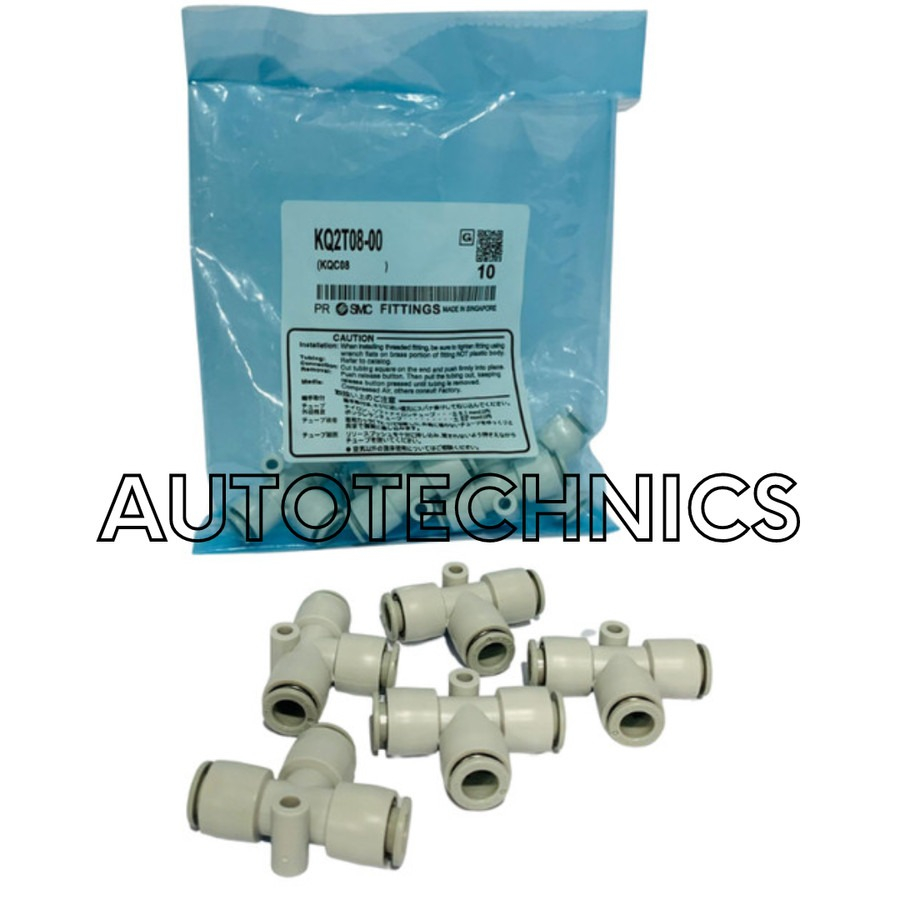SMC Fitting Pneumatic T Union Tee 8mm KQ2T08-00 KE21 | READY STOCK