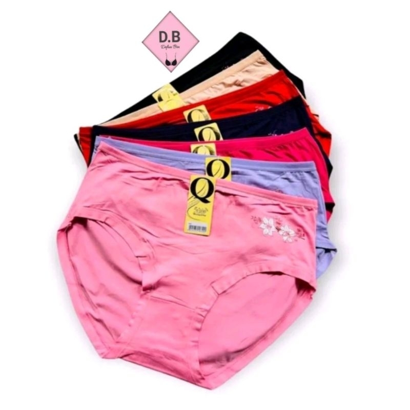 (6PCS-12PCS) CD Wanita Jumbo Bahan Adem dan Lembut BB 75-90Kg Art 5081