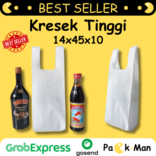 

Kresek Spunbond Tinggi 14x45x10 untuk Botol Wine Bir dan Minuman lainnya