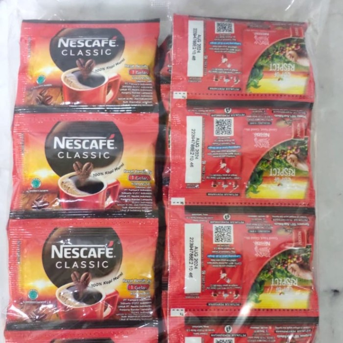 

NESCAFE CLASSIC 2grx60 KOPI INSTAN 100% KOPI MURNI | 1 CANGKIR