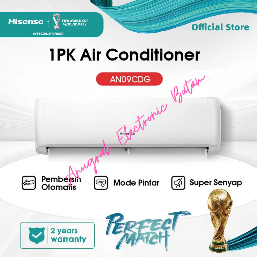 AC Hisense 1pk AN09CDG AN09 CDG 09CDG 9CDG 09 CDGWhite 1 pk Hisense BATAM