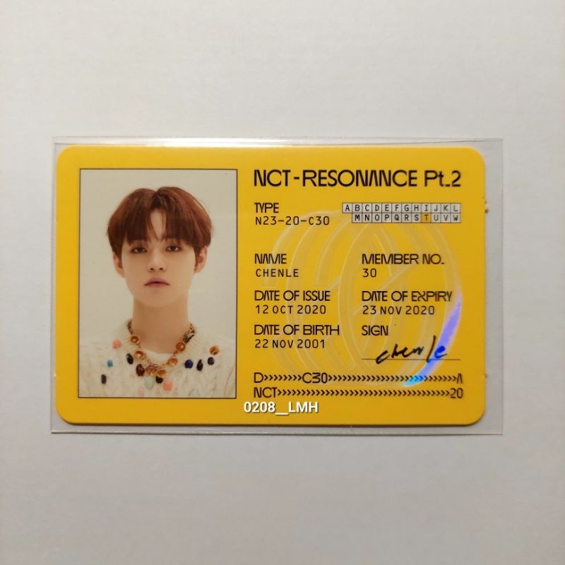PC NCT ID Card Resonance Chenle