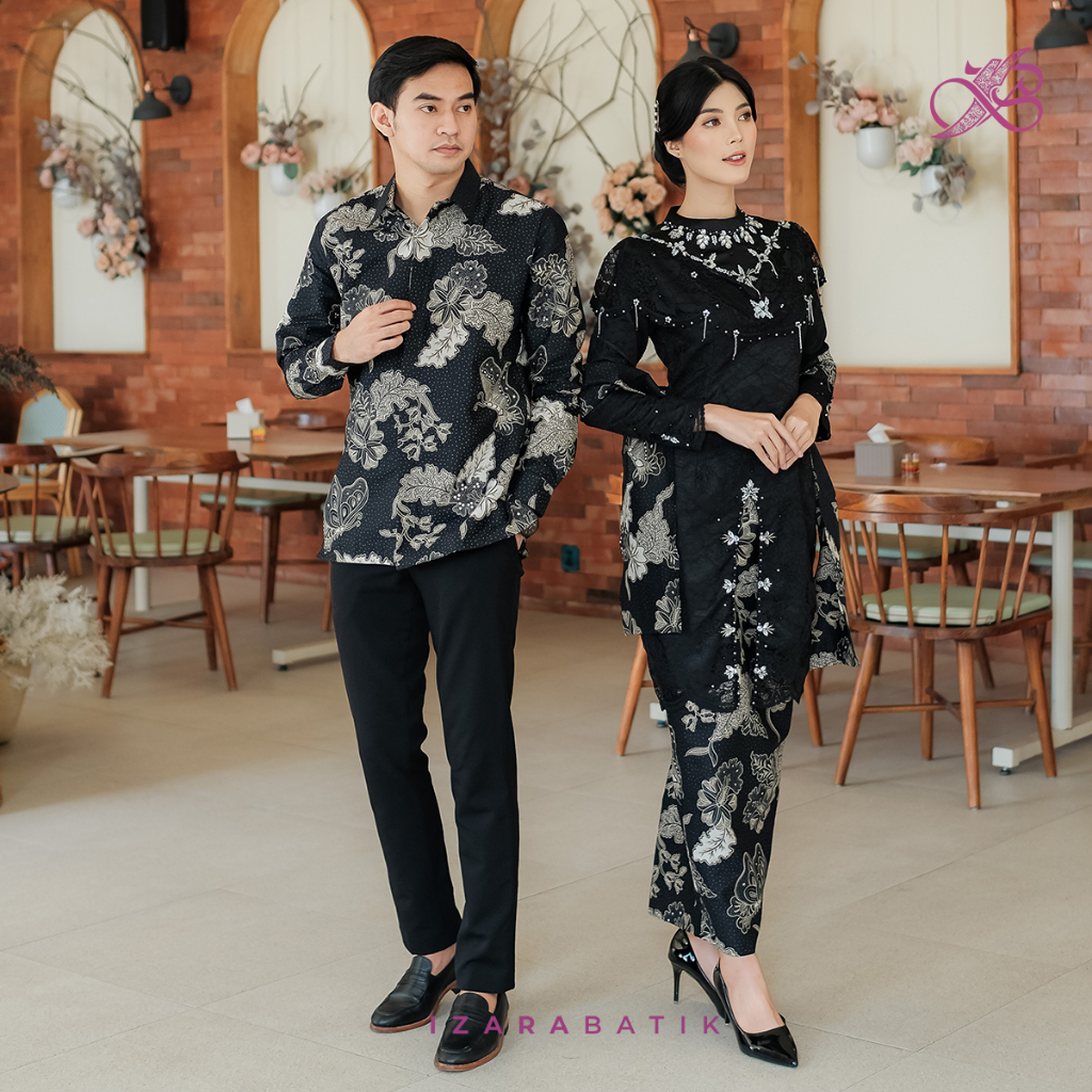 Zivana Hitam - Gaun Kebaya Batik Modern